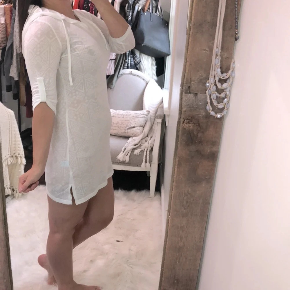 The balance collection medium white shirt dress